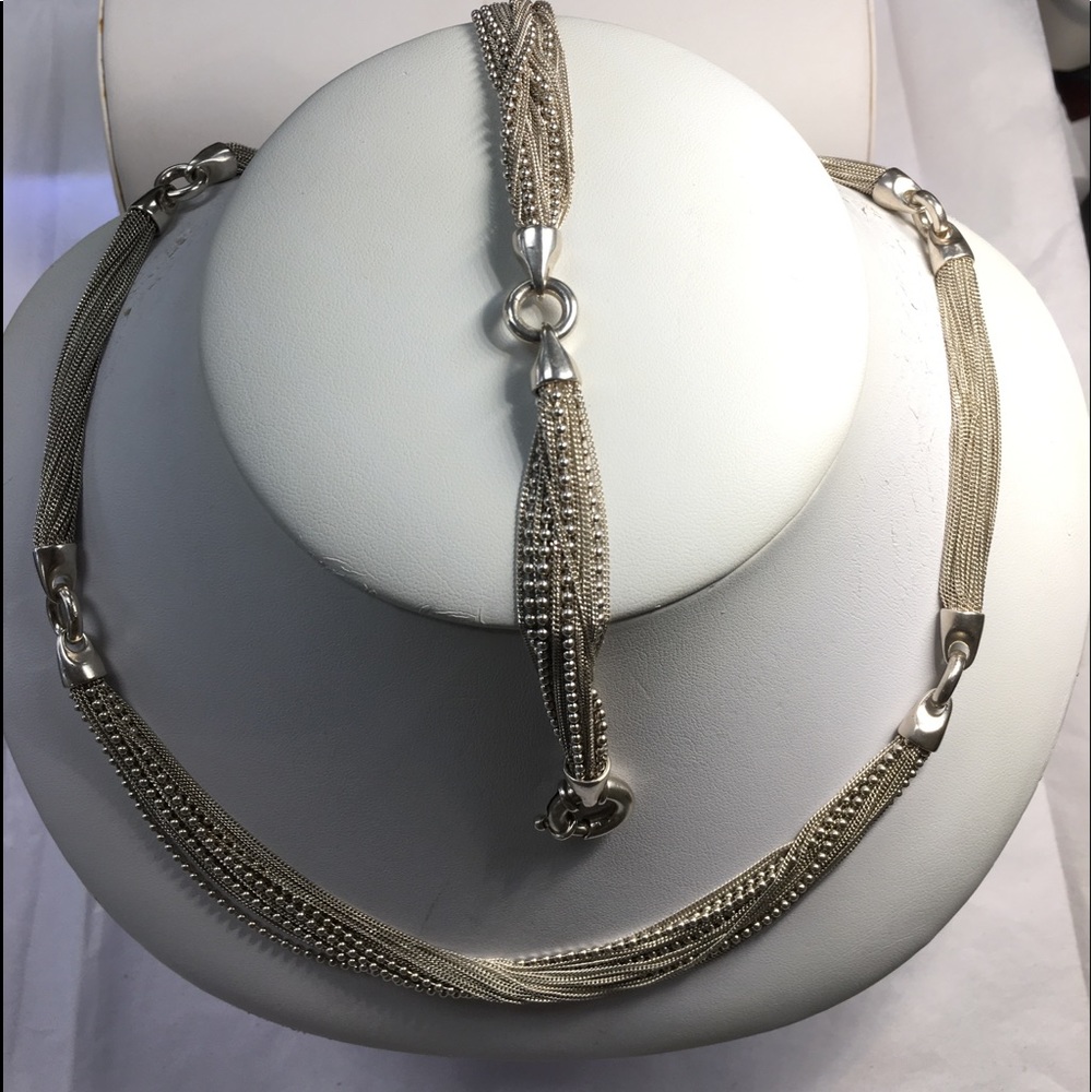 sterling silver 925 necklace set